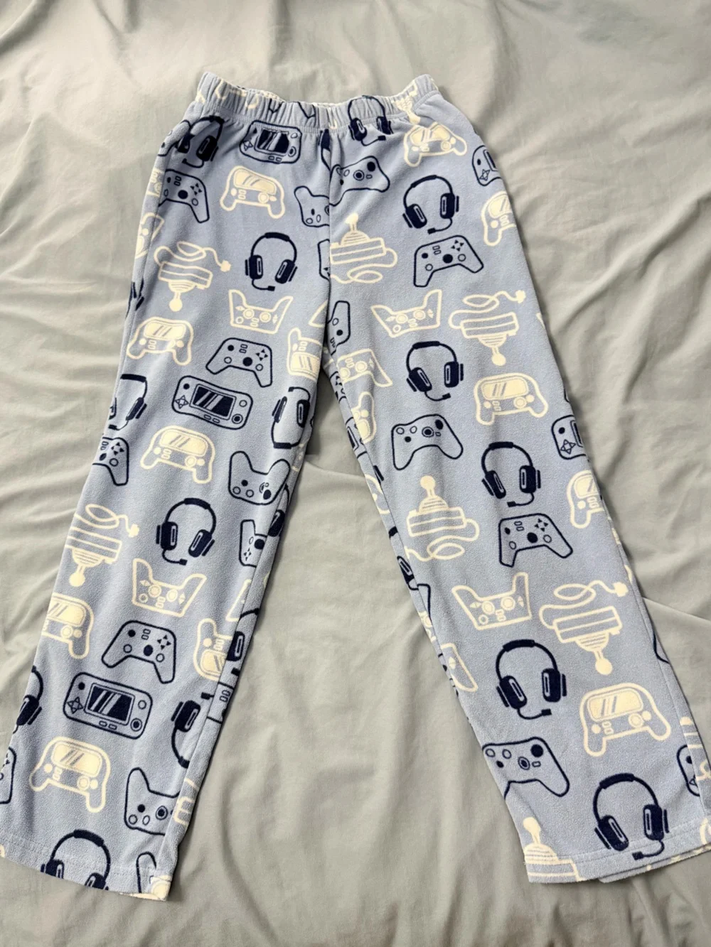 Carter’s - Kids Video Game Print Fleece Pajama Pants - Light Blue